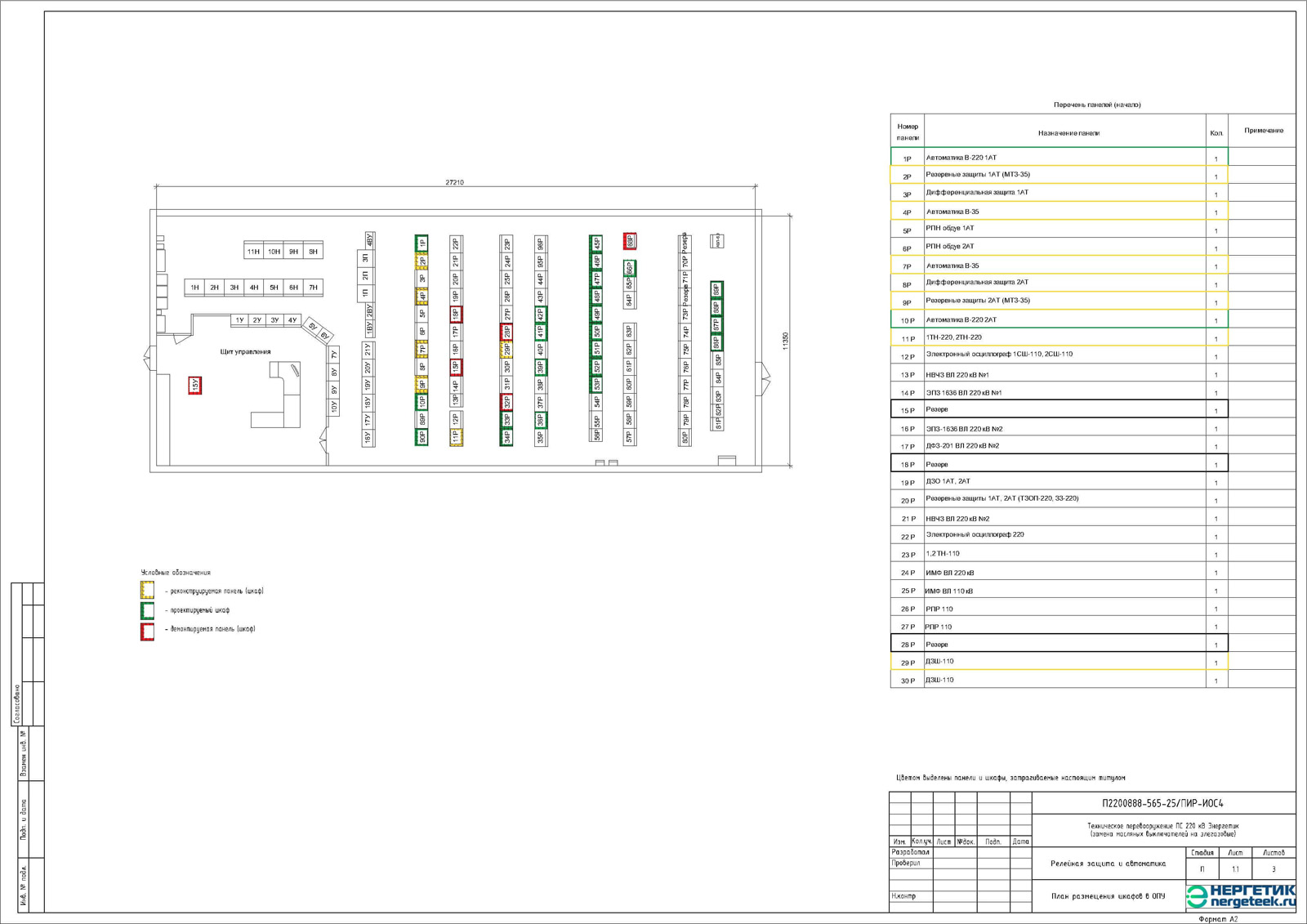 Чертёж размещения оборудования на плане